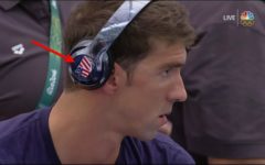 Michael Phelps Covers Beats Logo During Rio 2016 Games